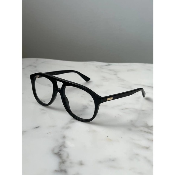 NEW Gucci GG1320O Black Oversized Aviator Eyeglasses Frames - Picture 8 of 9